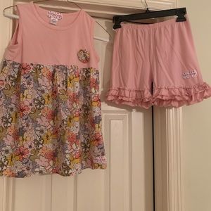 Ruffle Girl short set